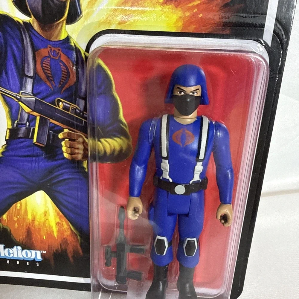 Super7 G.I. Joe Cobra Trooper Infantry 3.75 Inch ReAction Figure 2 Pack Blue